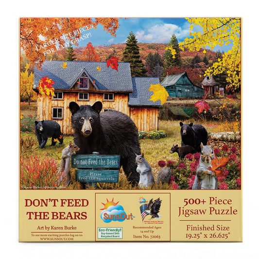Dont Feed the Bears 500 pc Large Pieces Jigsaw Puzzle 72063