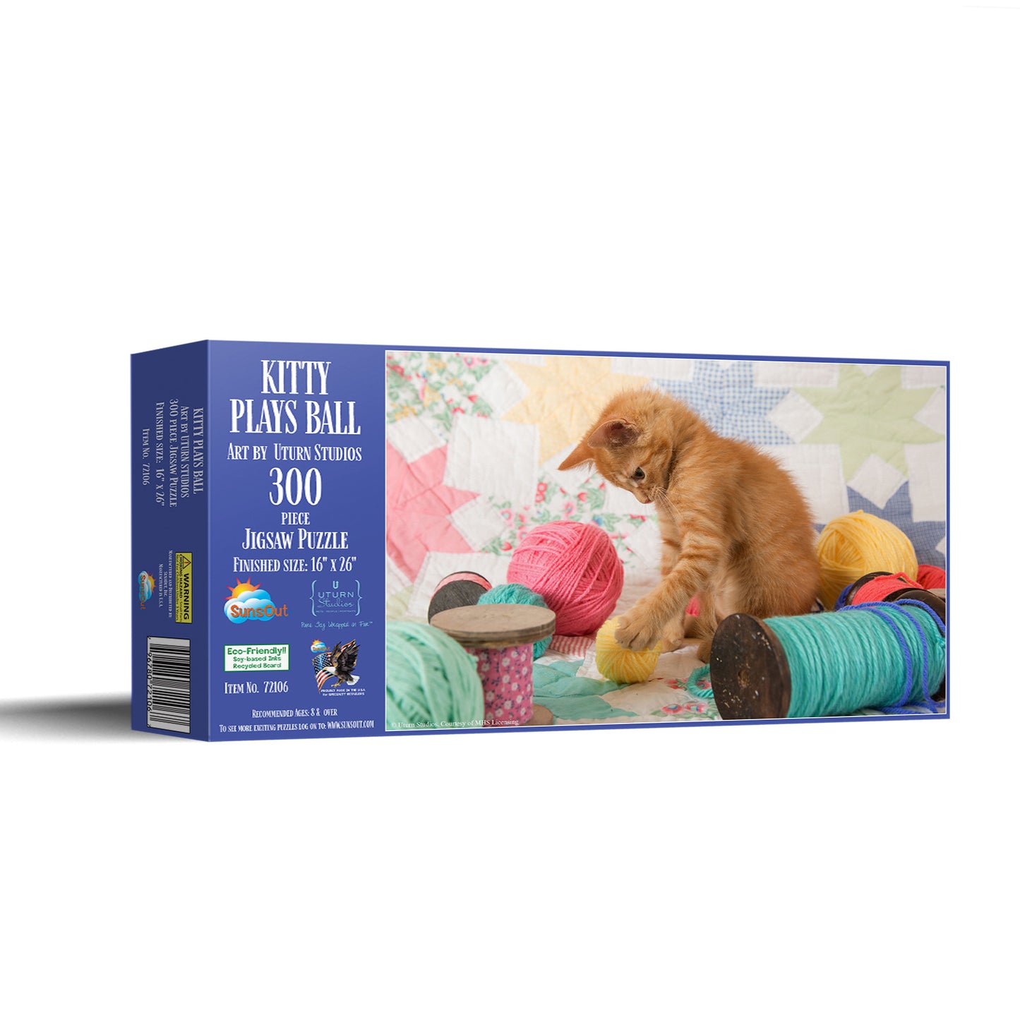 Kitty Plays Ball 300 pc  Jigsaw Puzzle 72106