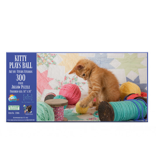 Kitty Plays Ball 300 pc  Jigsaw Puzzle 72106