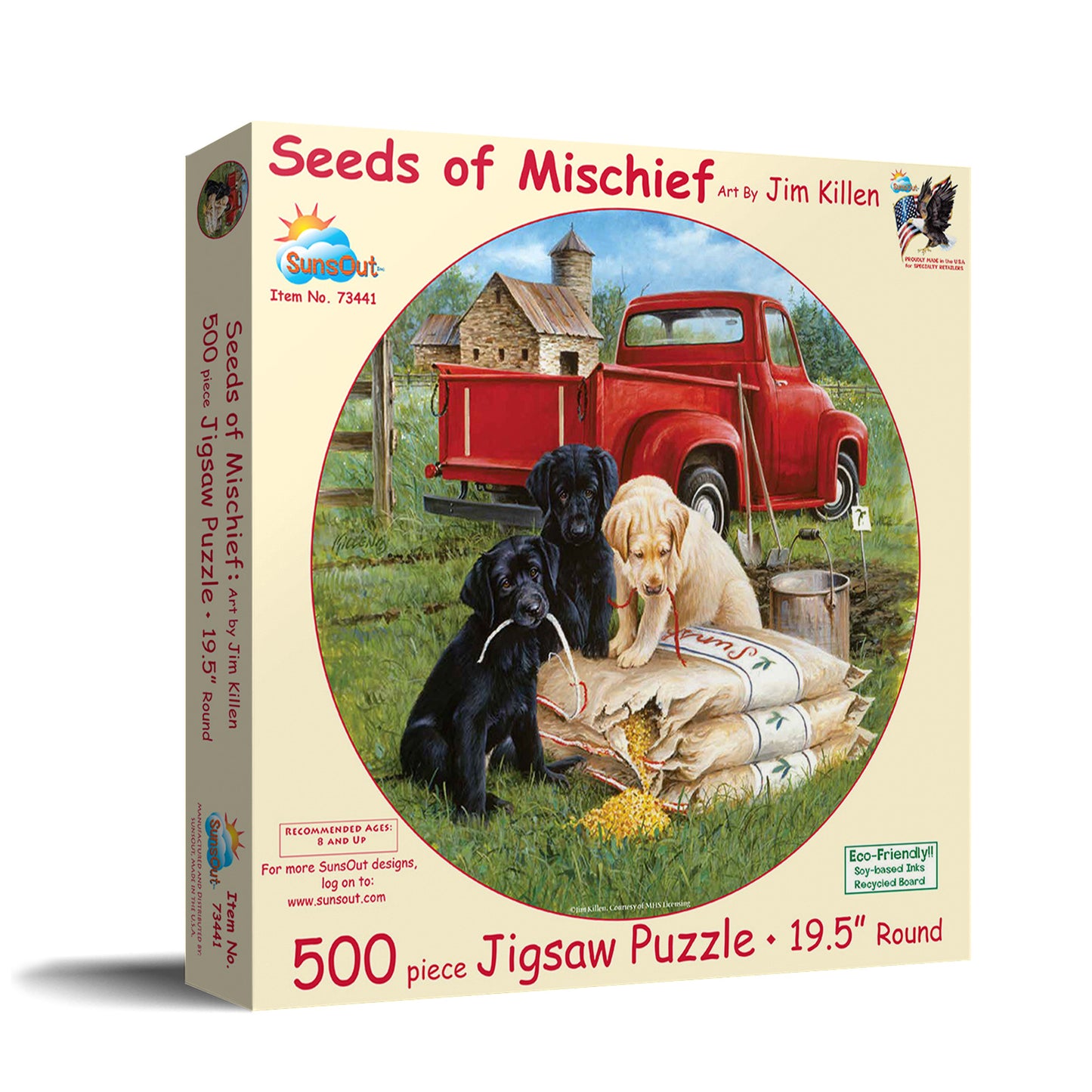 Seeds of Mischief 500 pc Round Jigsaw Puzzle 73441
