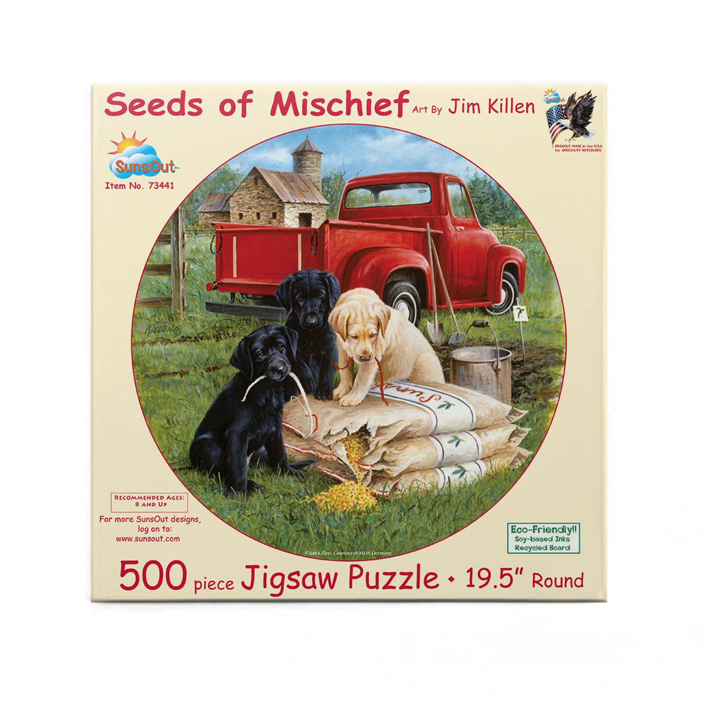 Seeds of Mischief 500 pc Round Jigsaw Puzzle 73441
