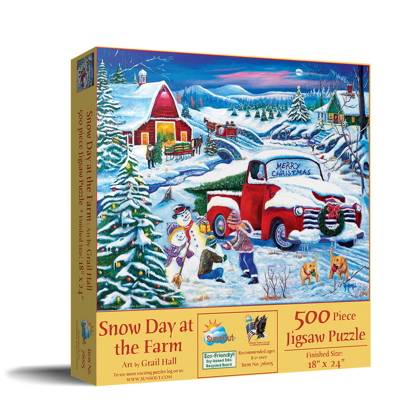 Snow Day at the Farm 500 pc  Jigsaw Puzzle 76005
