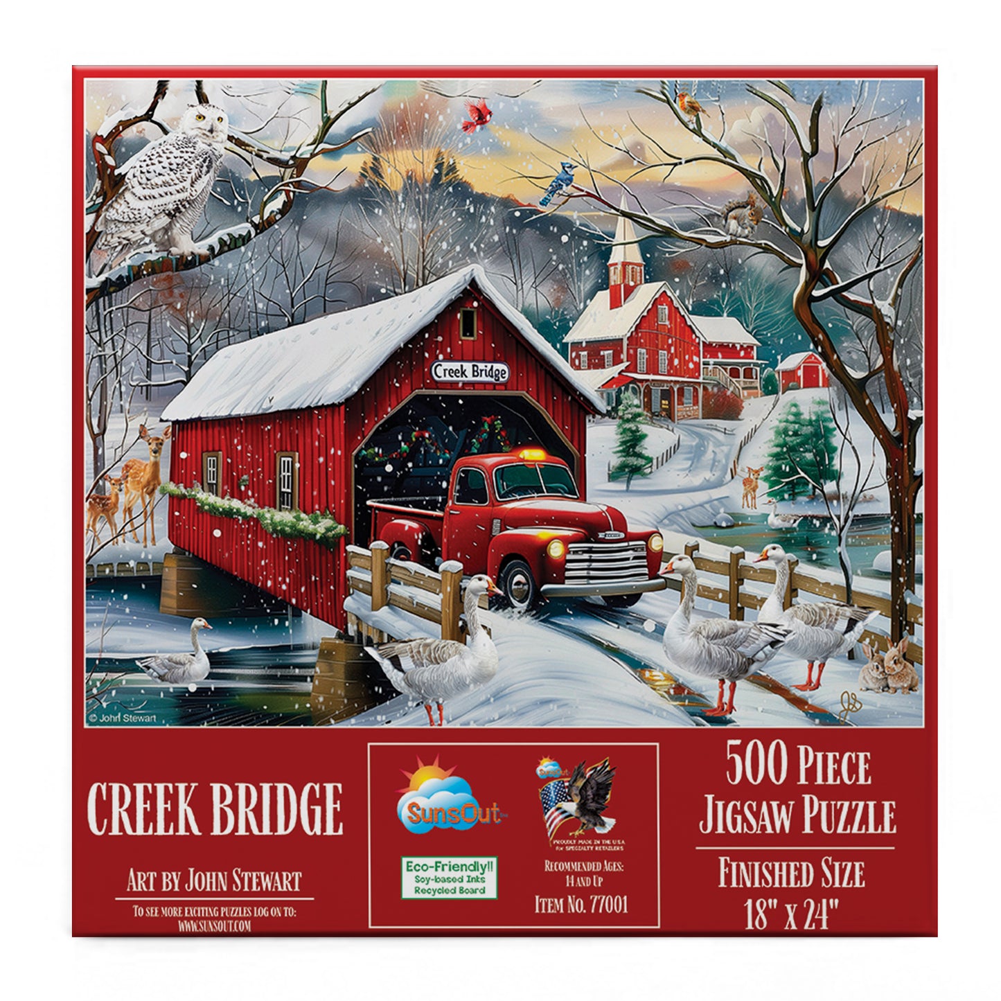 Creek Bridge 500 pc  Jigsaw Puzzle 77001