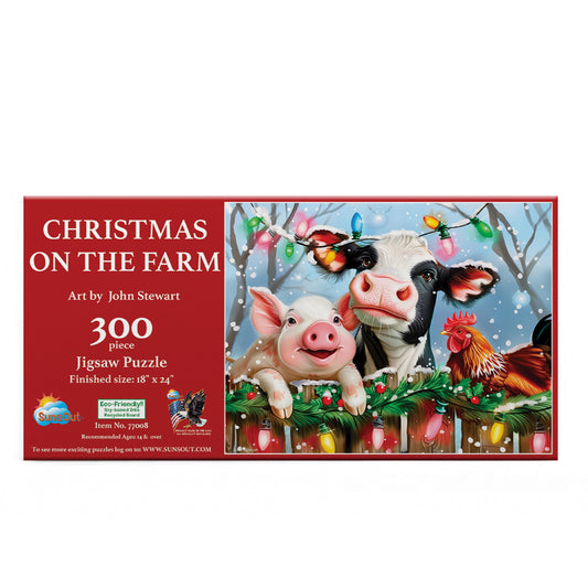 Christmas on the Farm 300 pc  Jigsaw Puzzle 77008