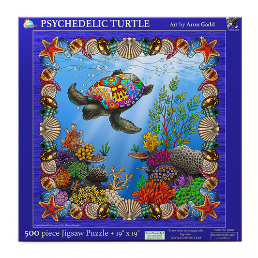 Psychedelic Turtle 500 pc  Jigsaw Puzzle 77010