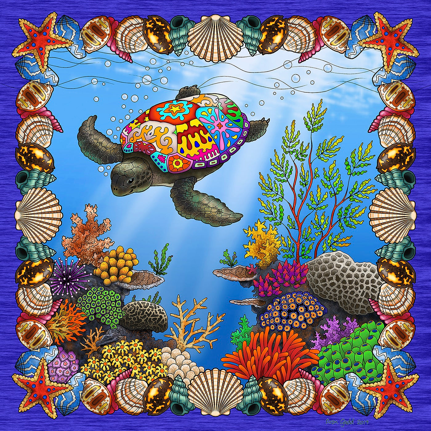 Psychedelic Turtle 500 pc  Jigsaw Puzzle 77010