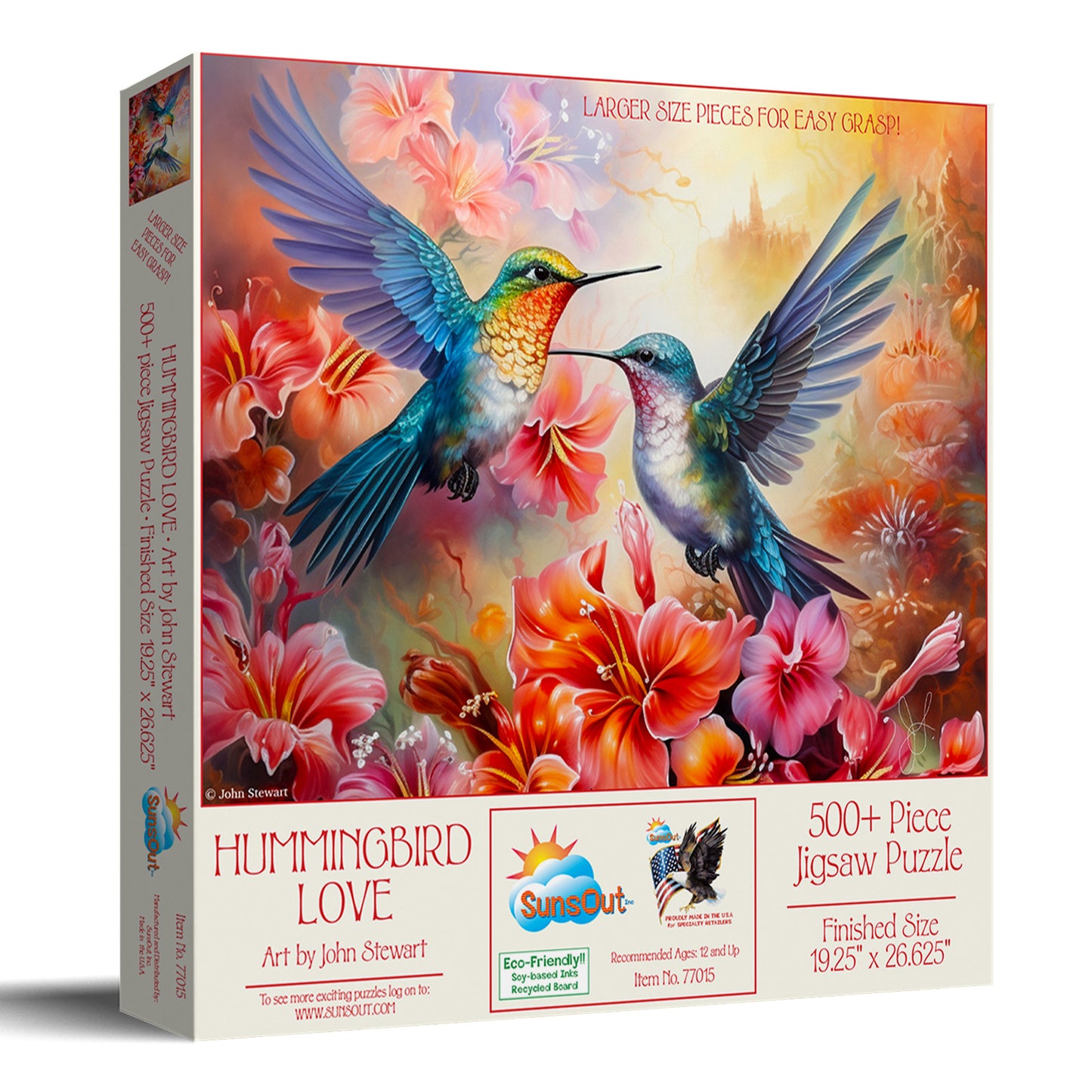 Hummingbird Love 500 pc Large Pieces Jigsaw Puzzle 77015