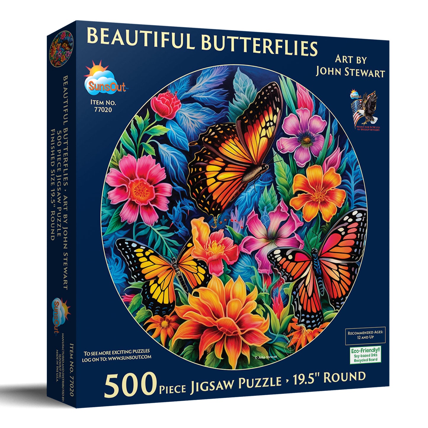 Beautiful Butterflies 500 pc  Jigsaw Puzzle 77020