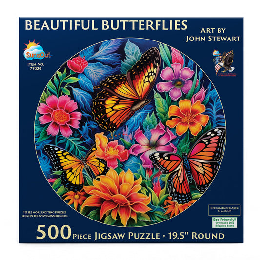Beautiful Butterflies 500 pc  Jigsaw Puzzle 77020
