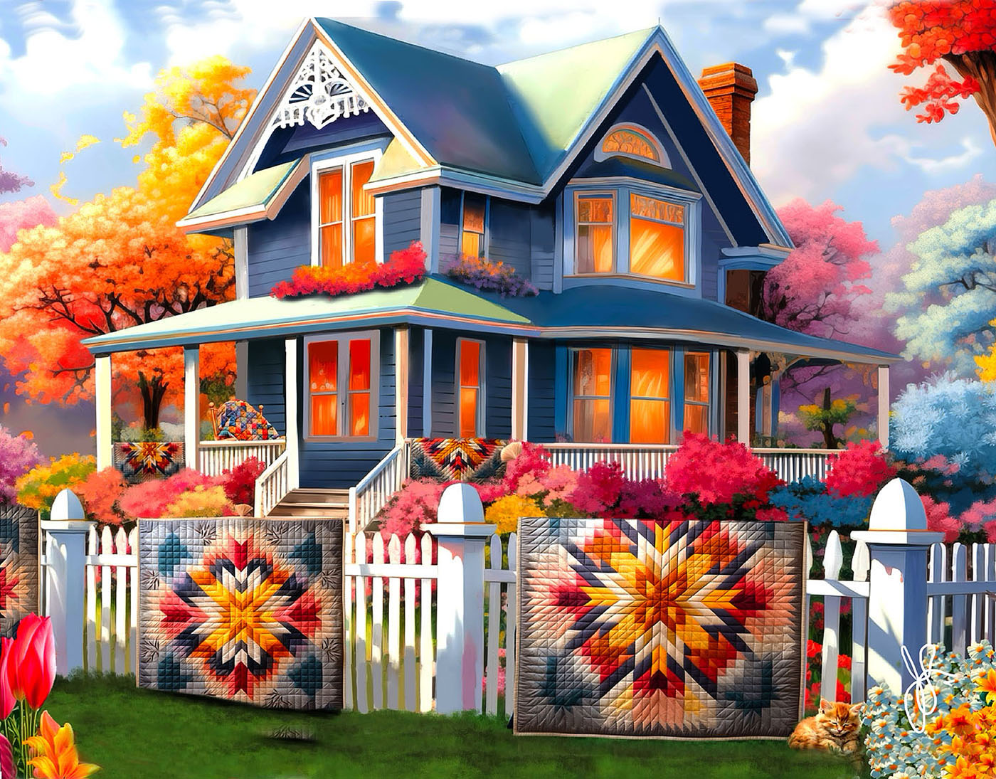Dandelion Quilts 1000 pc  Jigsaw Puzzle 77032