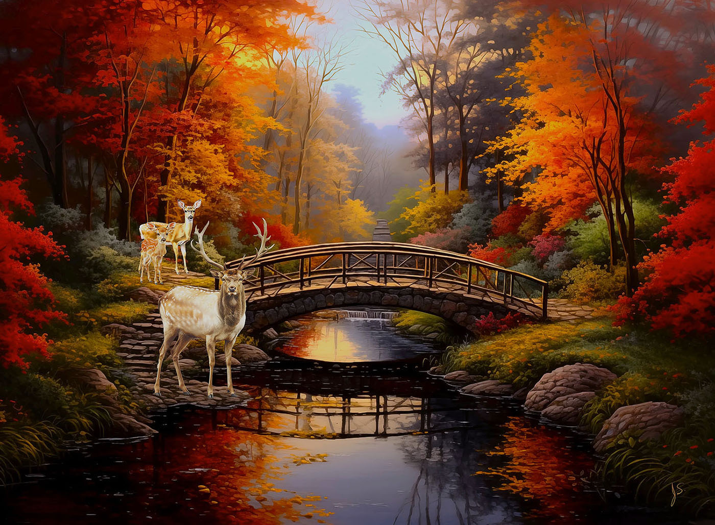 Bridge of Serenity 500 pc  Jigsaw Puzzle 77048
