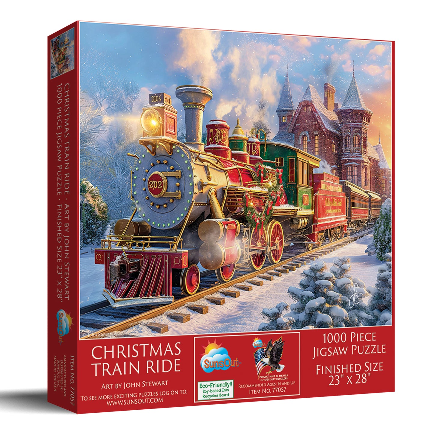 Christmas Train Ride 1000 pc  Jigsaw Puzzle 77057