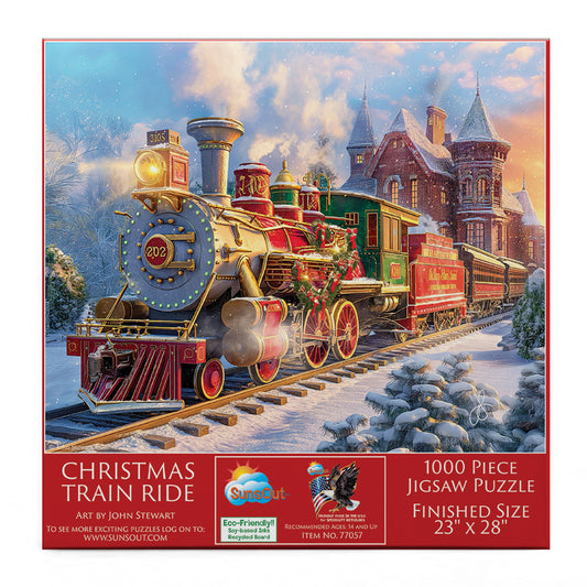 Christmas Train Ride 1000 pc  Jigsaw Puzzle 77057