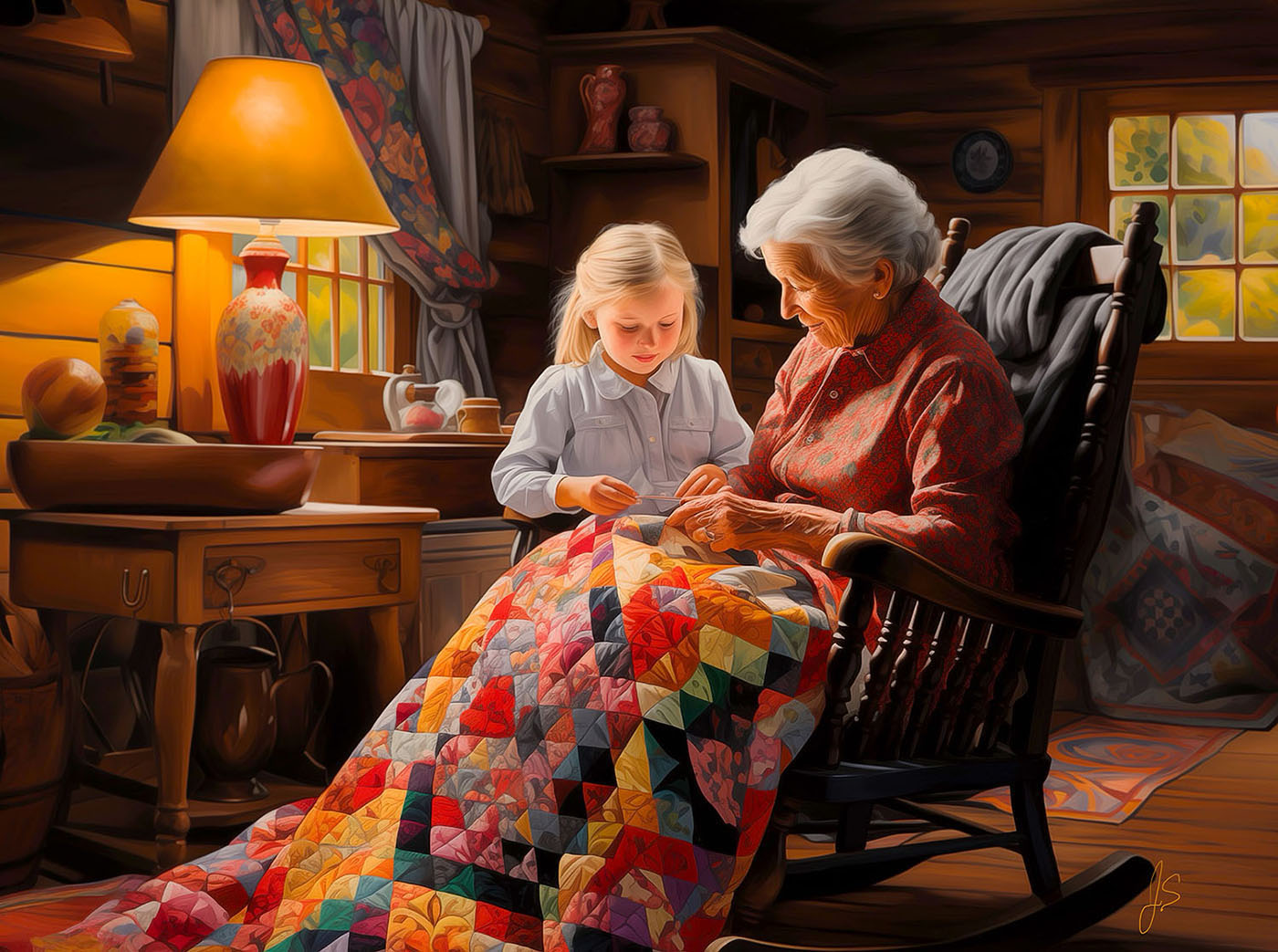 Grandmother's Love 1000 pc  Jigsaw Puzzle 77074