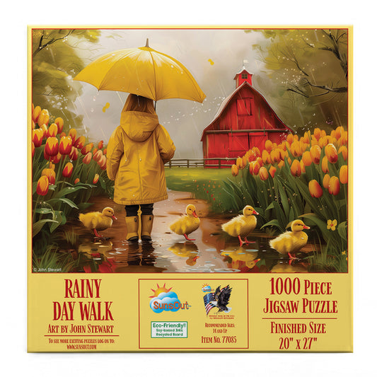 Rainy Day Walk 1000 pc  Jigsaw Puzzle 77085