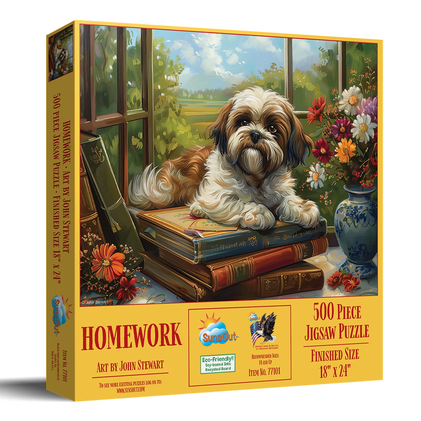 Homework Shih Tzu 500 pc  Jigsaw Puzzle 77101