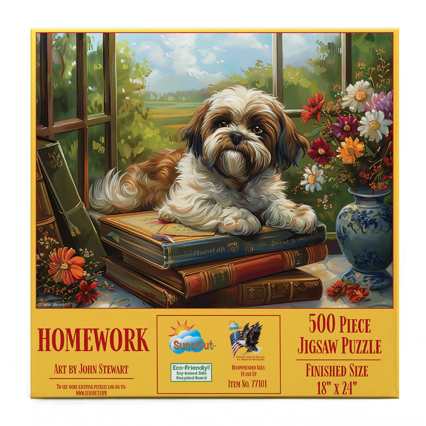 Homework Shih Tzu 500 pc  Jigsaw Puzzle 77101