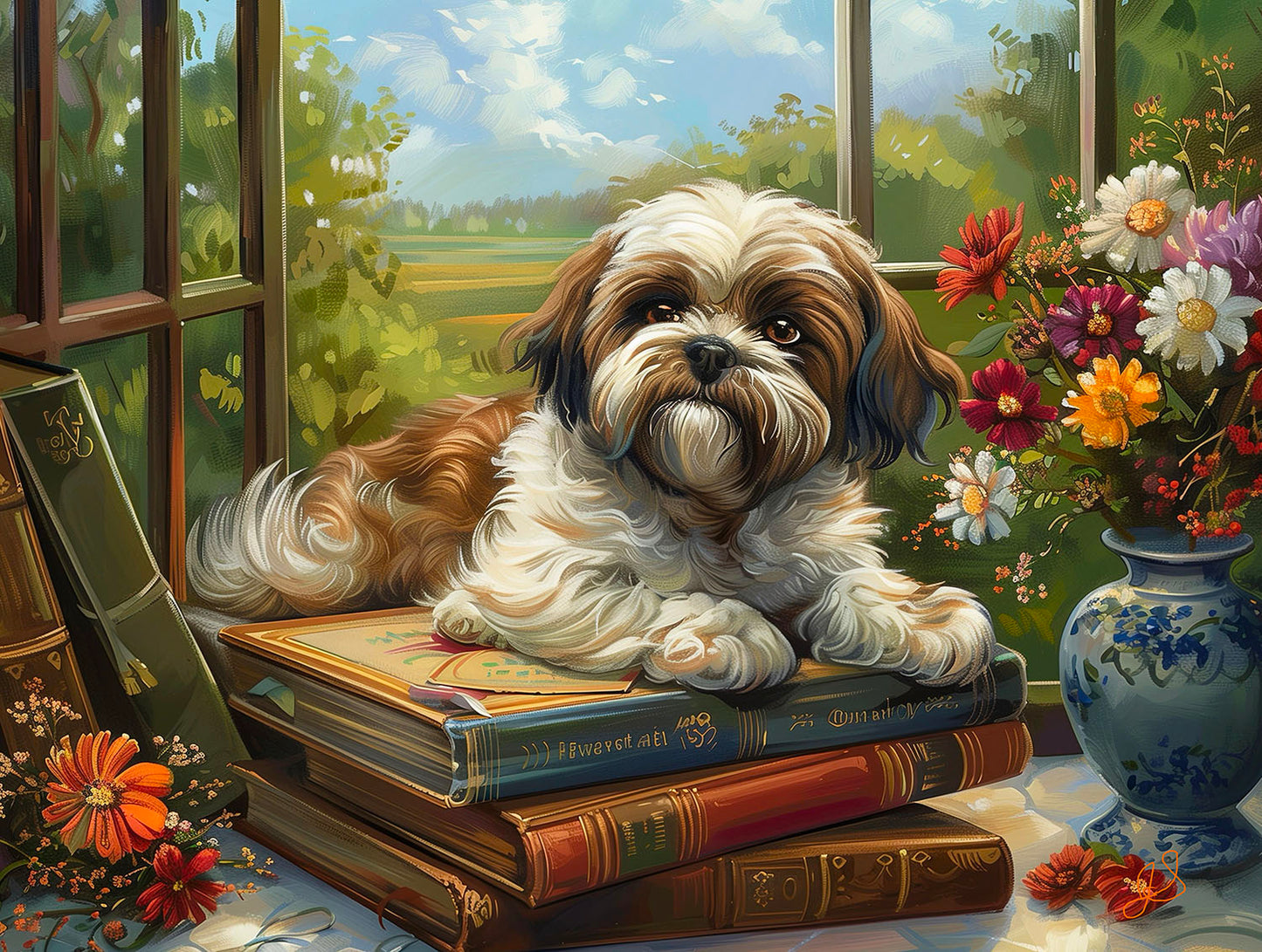 Homework Shih Tzu 500 pc  Jigsaw Puzzle 77101