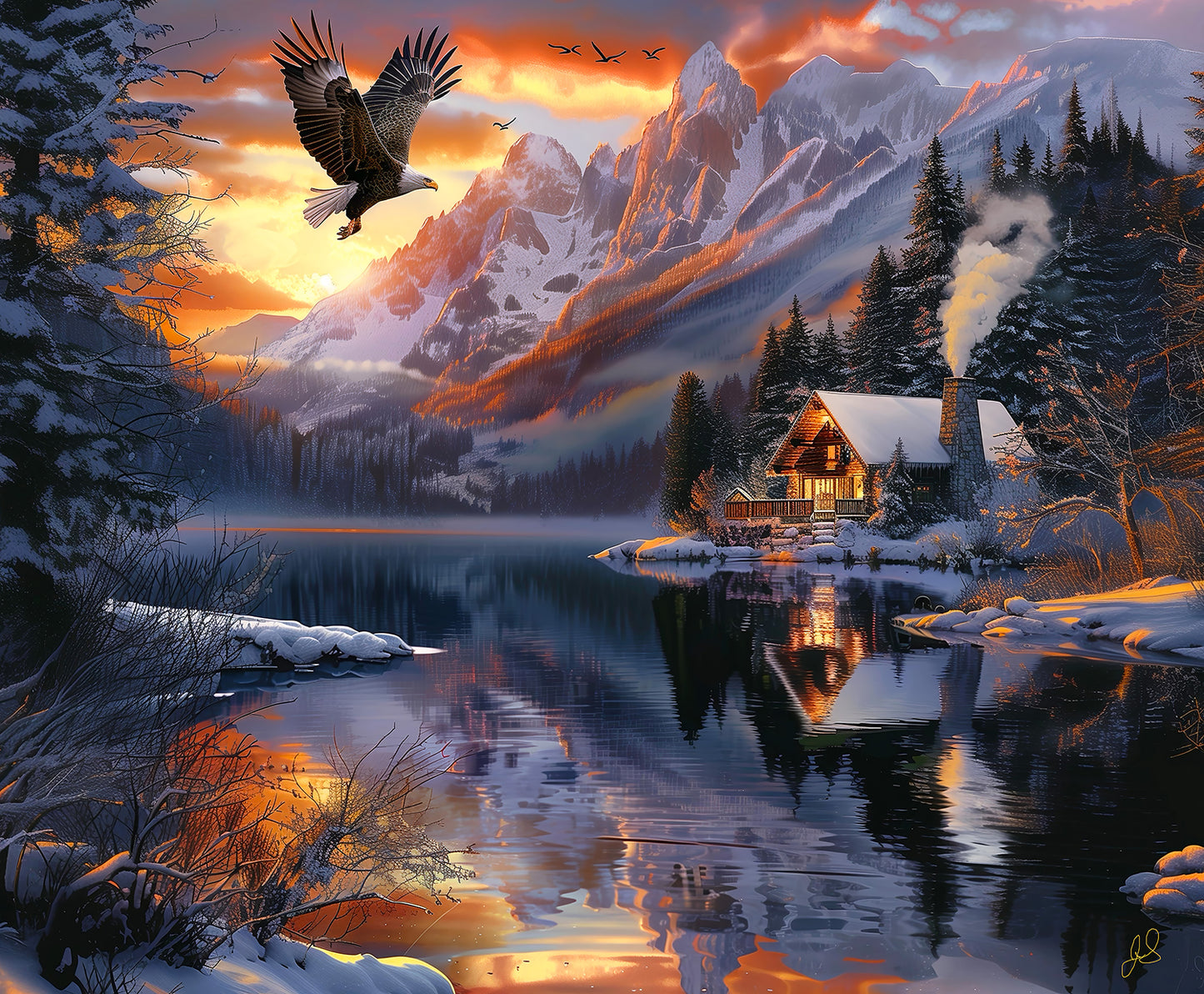 Winter Peace 1000 pc  Jigsaw Puzzle 77108