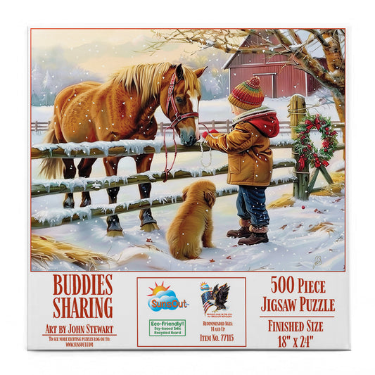 Buddies Sharing 500 pc  Jigsaw Puzzle 77115