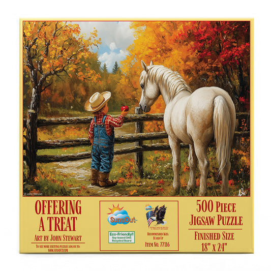 Offering a Treat, Horse 500 pc  Jigsaw Puzzle 77116