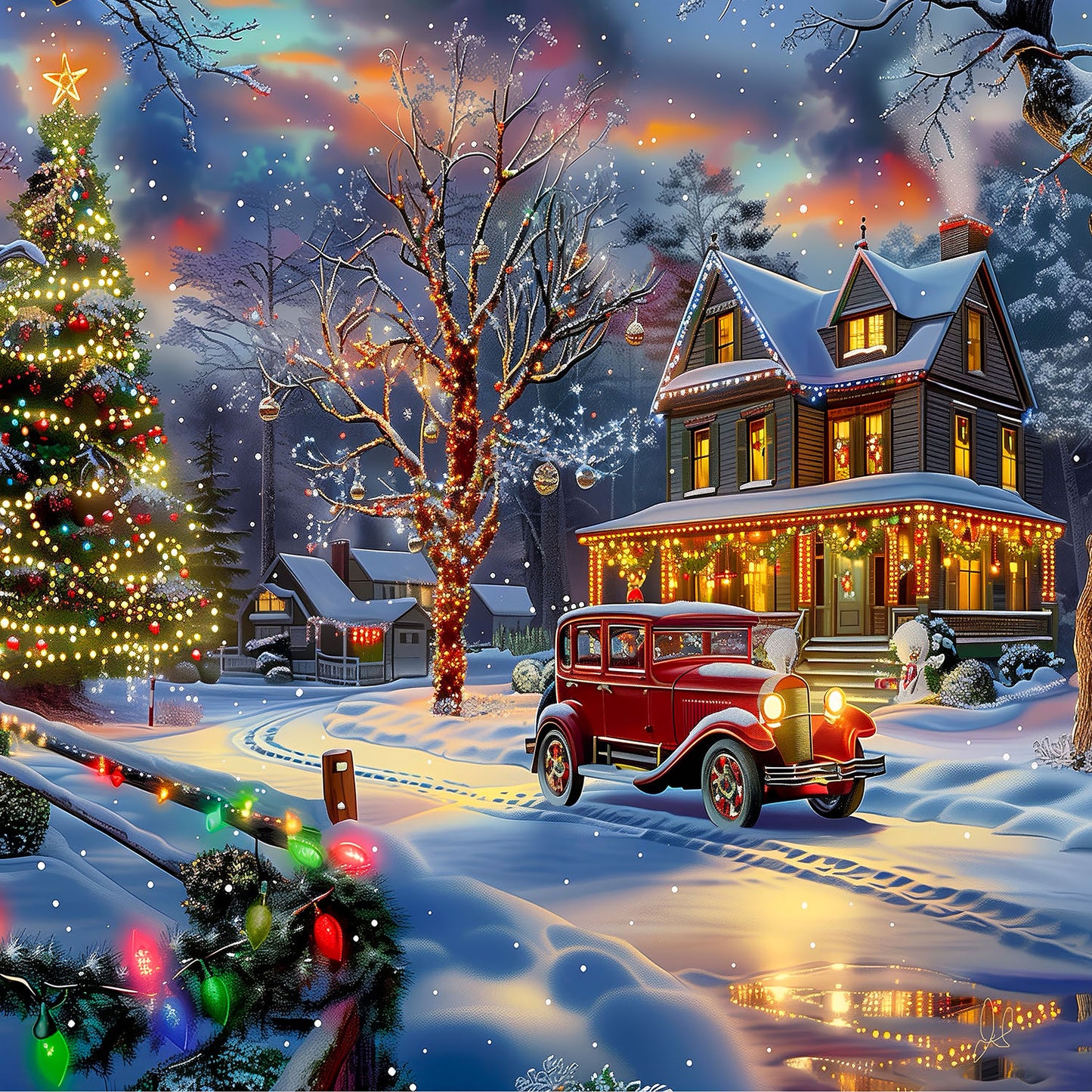 Family Time at Christmas 500 pc  Jigsaw Puzzle 77121