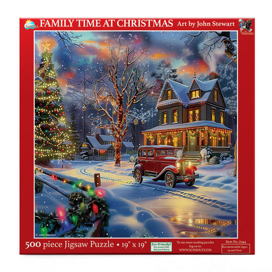 Family Time at Christmas 500 pc  Jigsaw Puzzle 77121