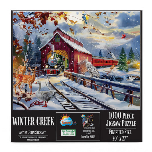 Winter Creek 1000 pc  Jigsaw Puzzle 77123