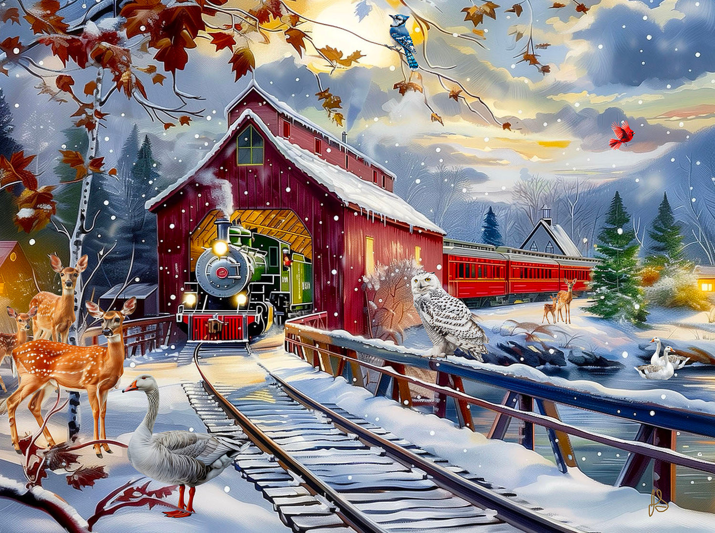 Winter Creek 1000 pc  Jigsaw Puzzle 77123