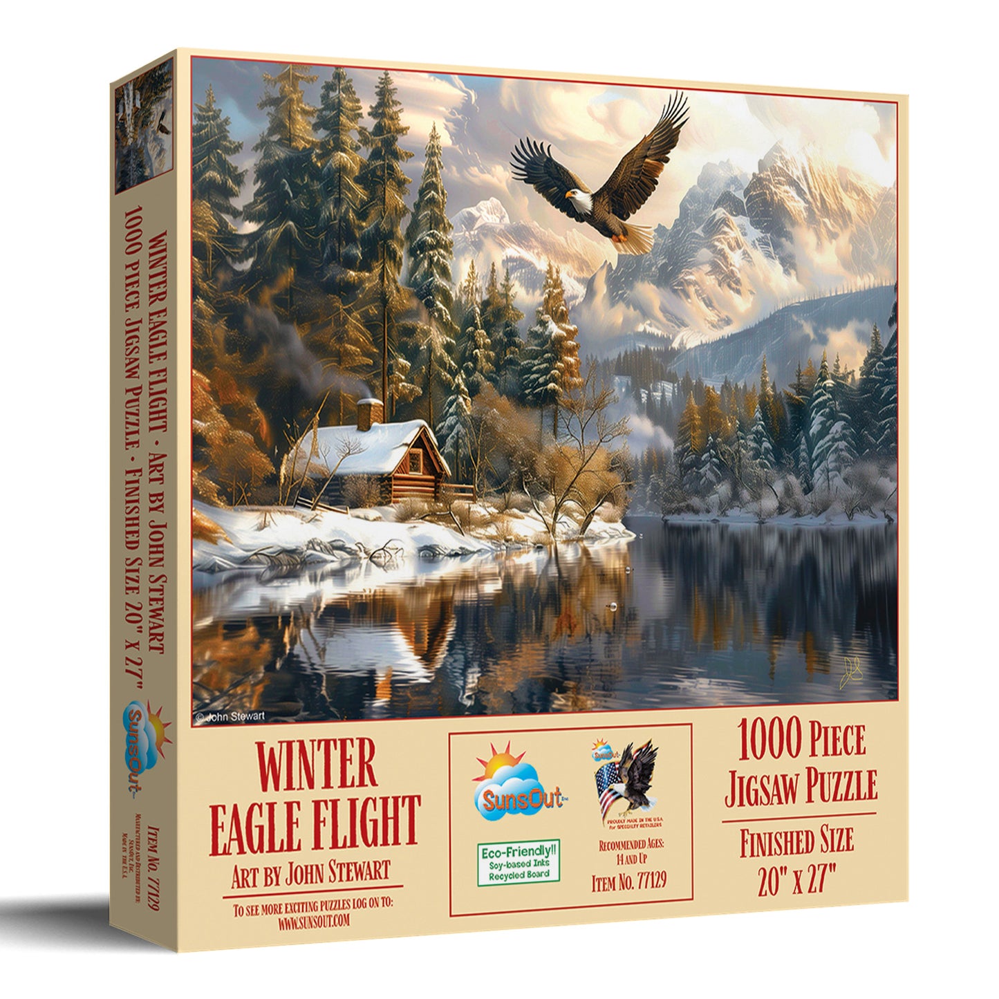 Winter Eagle Flight 1000 pc  Jigsaw Puzzle 77129