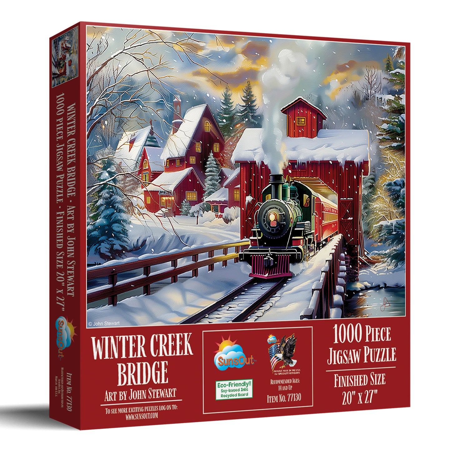 Winter Creek Bridge 1000 pc  Jigsaw Puzzle 77130
