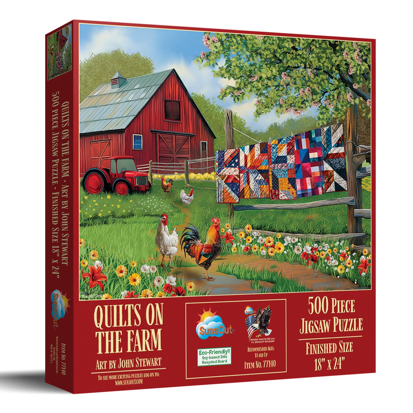 Quilts on the Farm 500 pc  Jigsaw Puzzle 77140