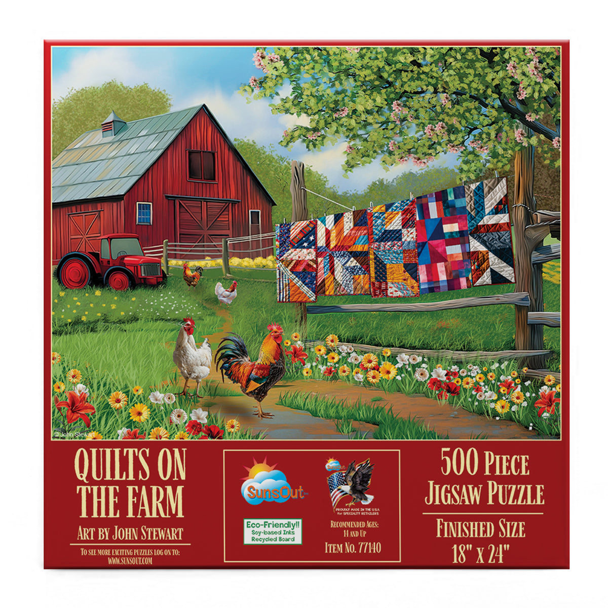Quilts on the Farm 500 pc  Jigsaw Puzzle 77140