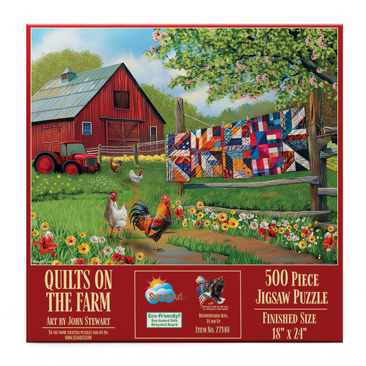 Quilts on the Farm 500 pc  Jigsaw Puzzle 77140