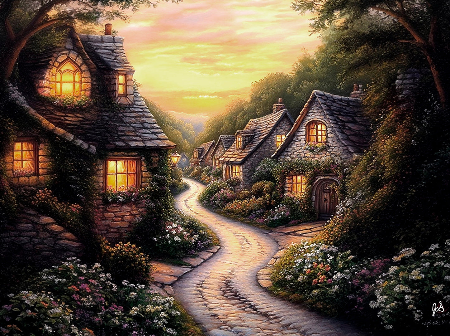 Village Peace 1000 pc  Jigsaw Puzzle 77157