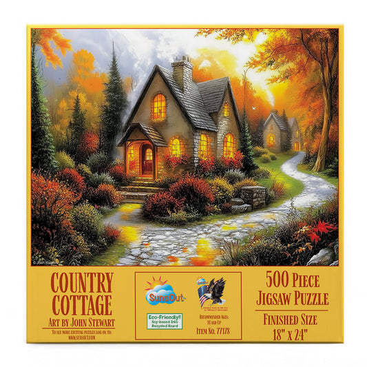 Country Cottage 500 pc  Jigsaw Puzzle 77178
