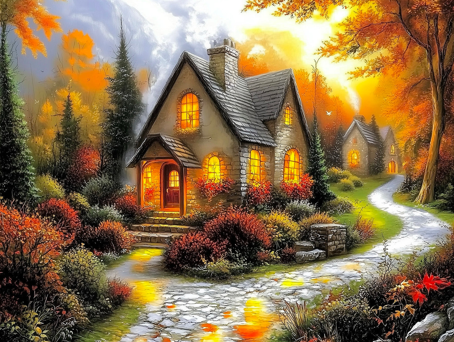 Country Cottage 500 pc  Jigsaw Puzzle 77178