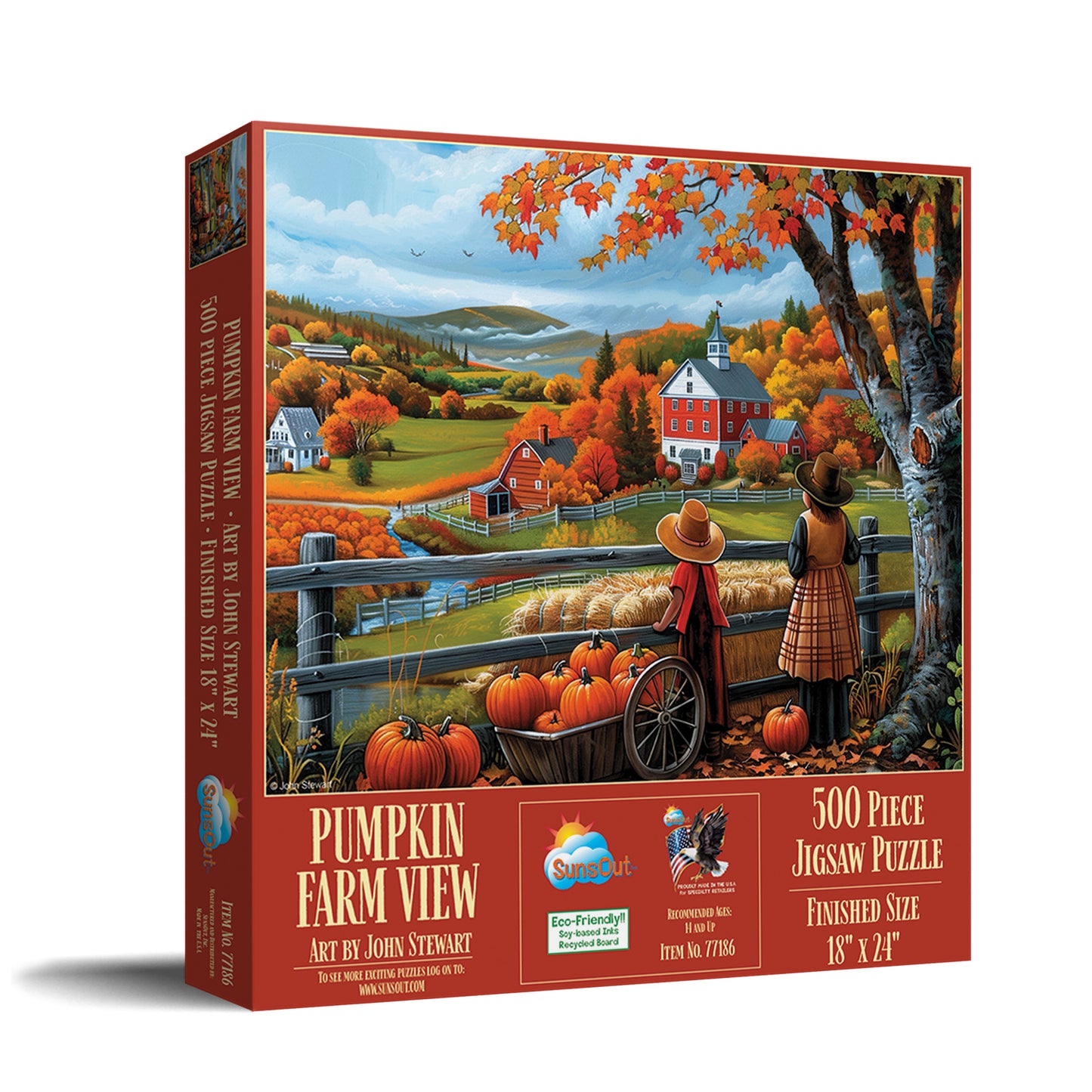 Pumpkin Farm View 500 pc  Jigsaw Puzzle 77186
