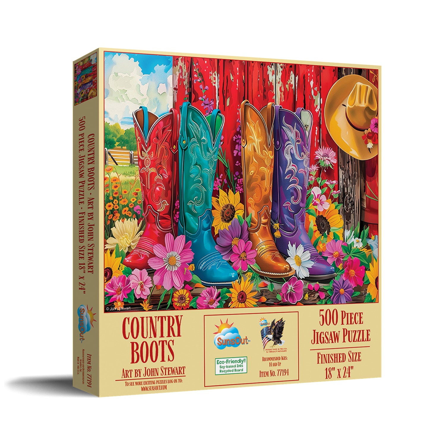 Country Boots 500 pc  Jigsaw Puzzle 77194
