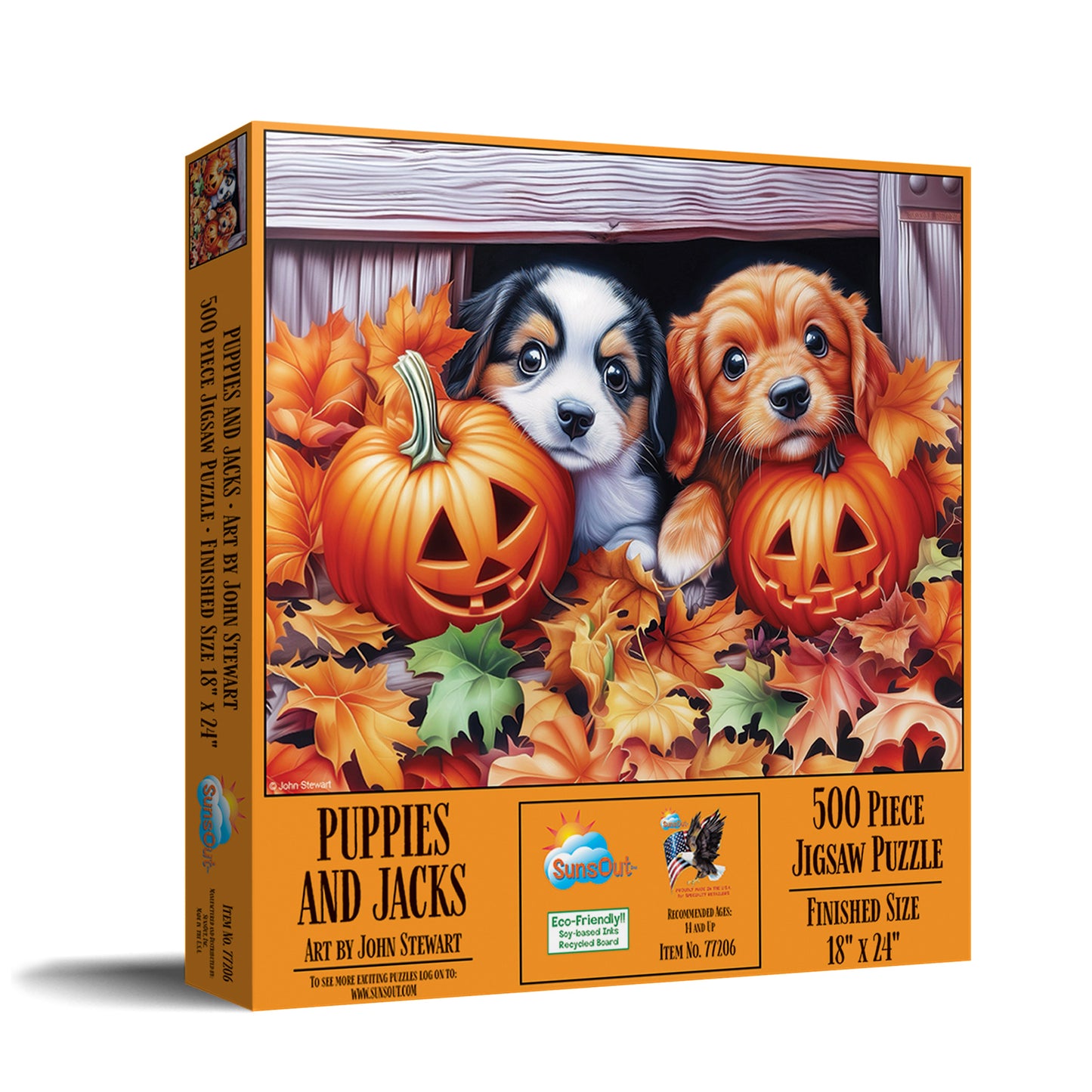 Puppies and Jacks 500 pc  Jigsaw Puzzle 77206