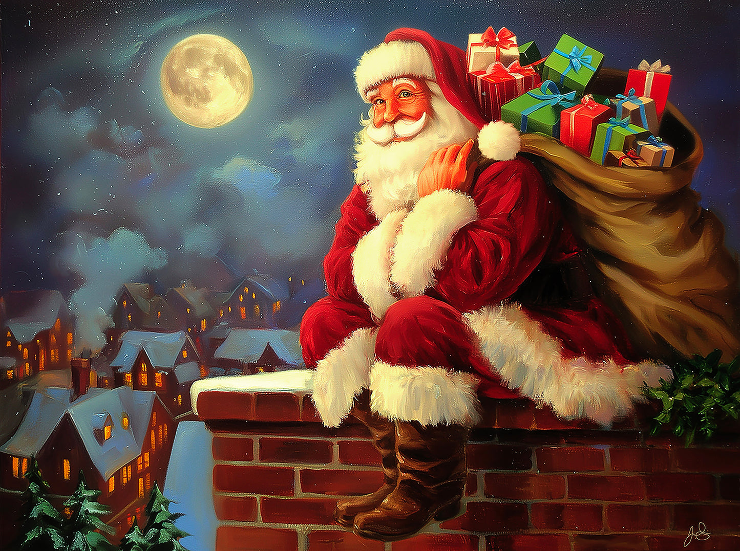 Rest Stop Santa 1000 pc  Jigsaw Puzzle 77224