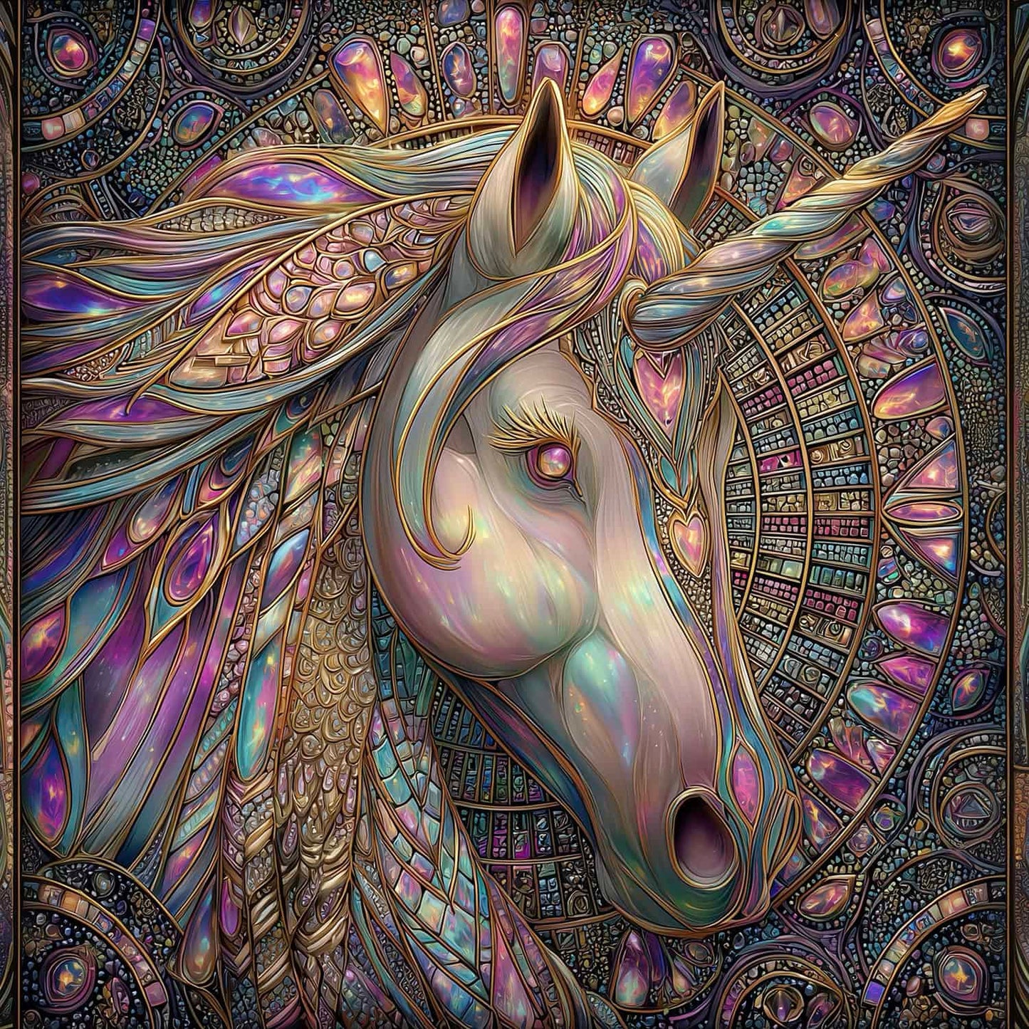 Ivory Unicorn 1000 pc  Jigsaw Puzzle 77234