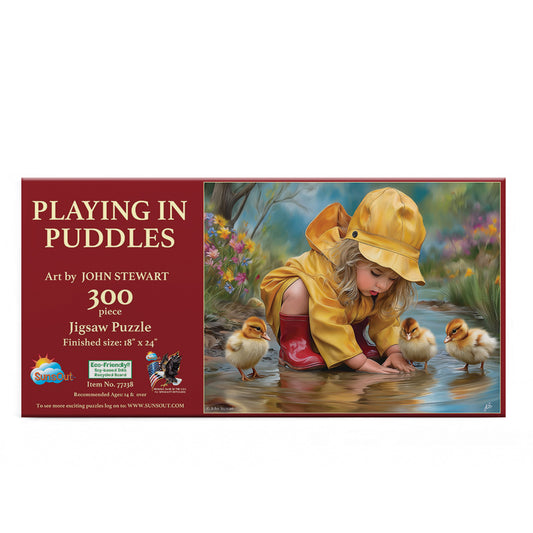 Playing in puddles 300 pc  Jigsaw Puzzle 77238