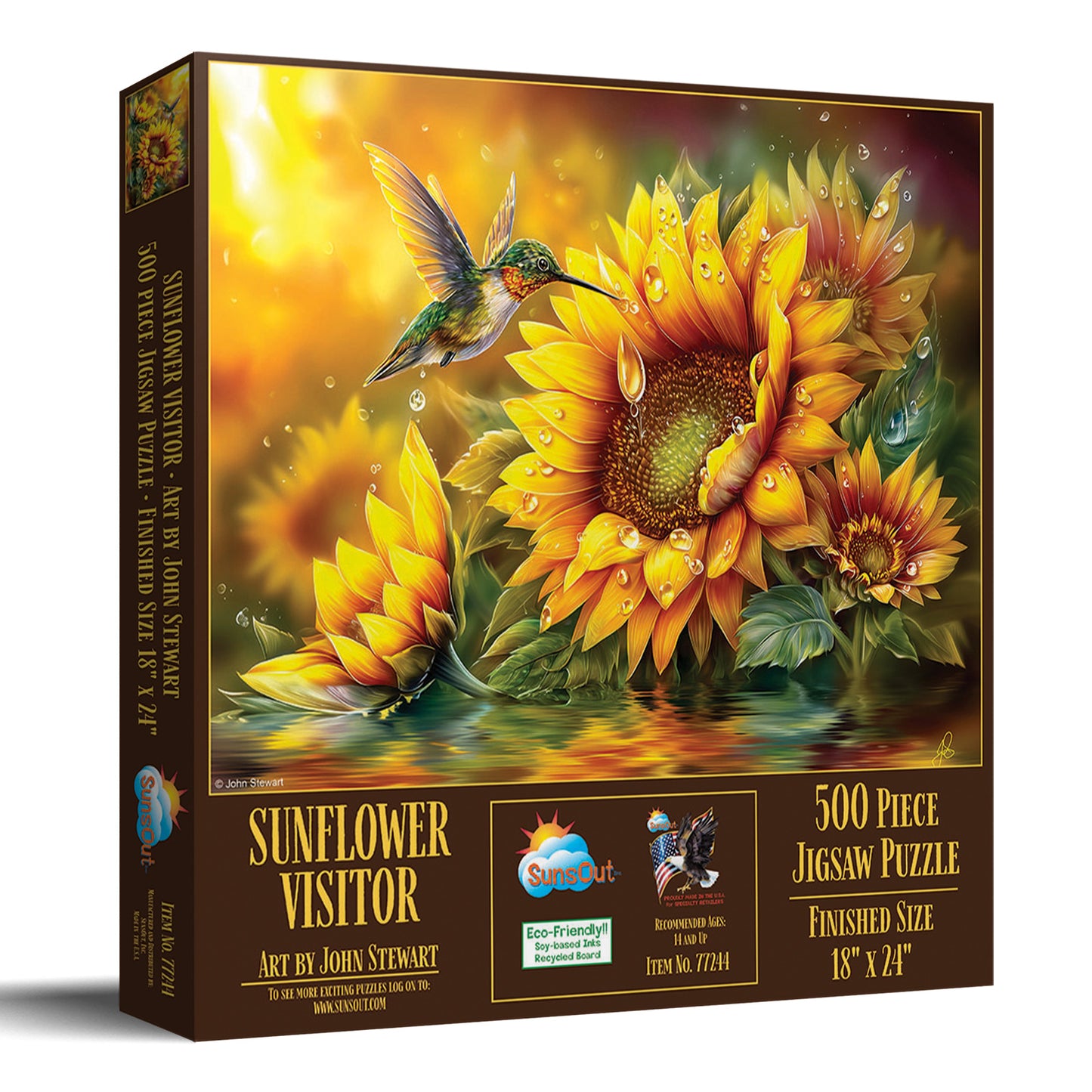 Sunflower Visitor 500 pc  Jigsaw Puzzle 77244
