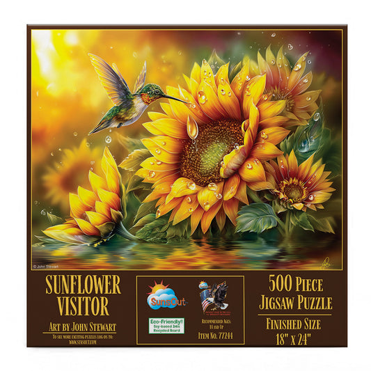 Sunflower Visitor 500 pc  Jigsaw Puzzle 77244