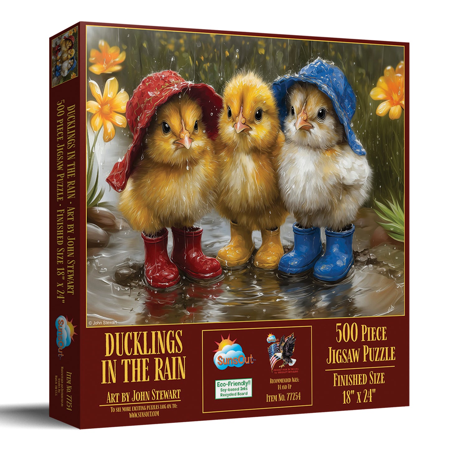 Ducklings in the Rain 500 pc  Jigsaw Puzzle 77254