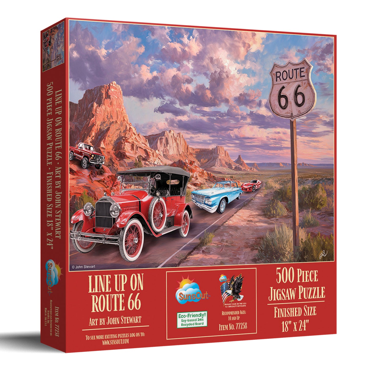 Line Up on Route 66 500 pc  Jigsaw Puzzle 77258
