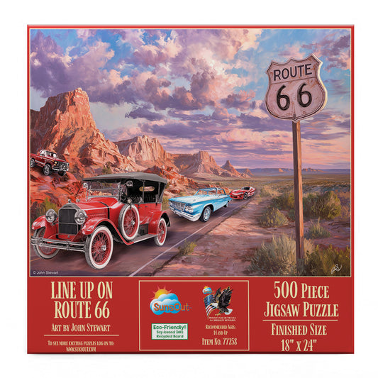 Line Up on Route 66 500 pc  Jigsaw Puzzle 77258