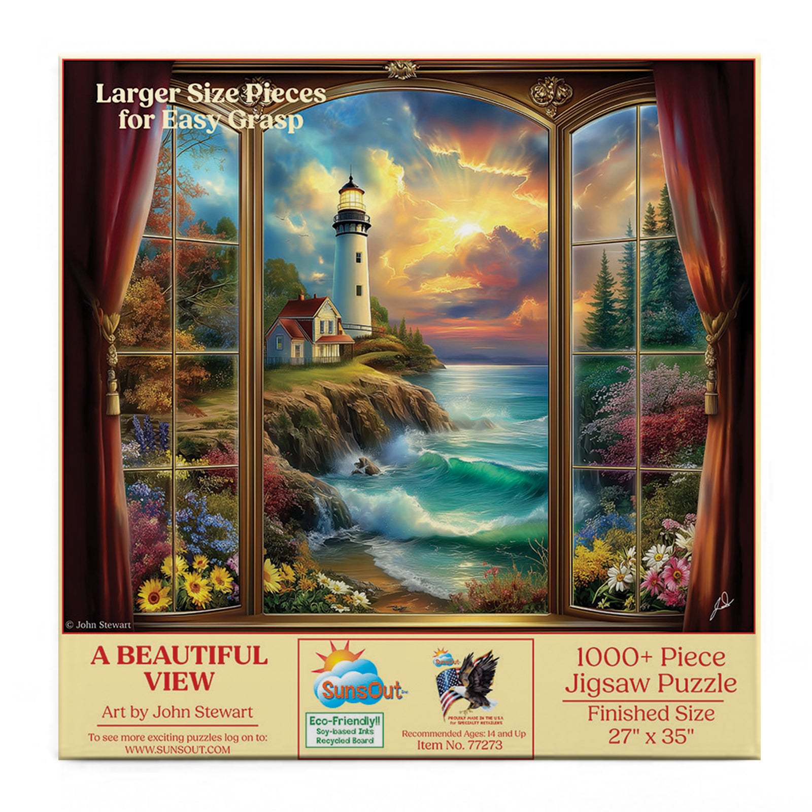 Sunsout A Beautiful View 1000 pc Large Pieces Jigsaw Puzzle
