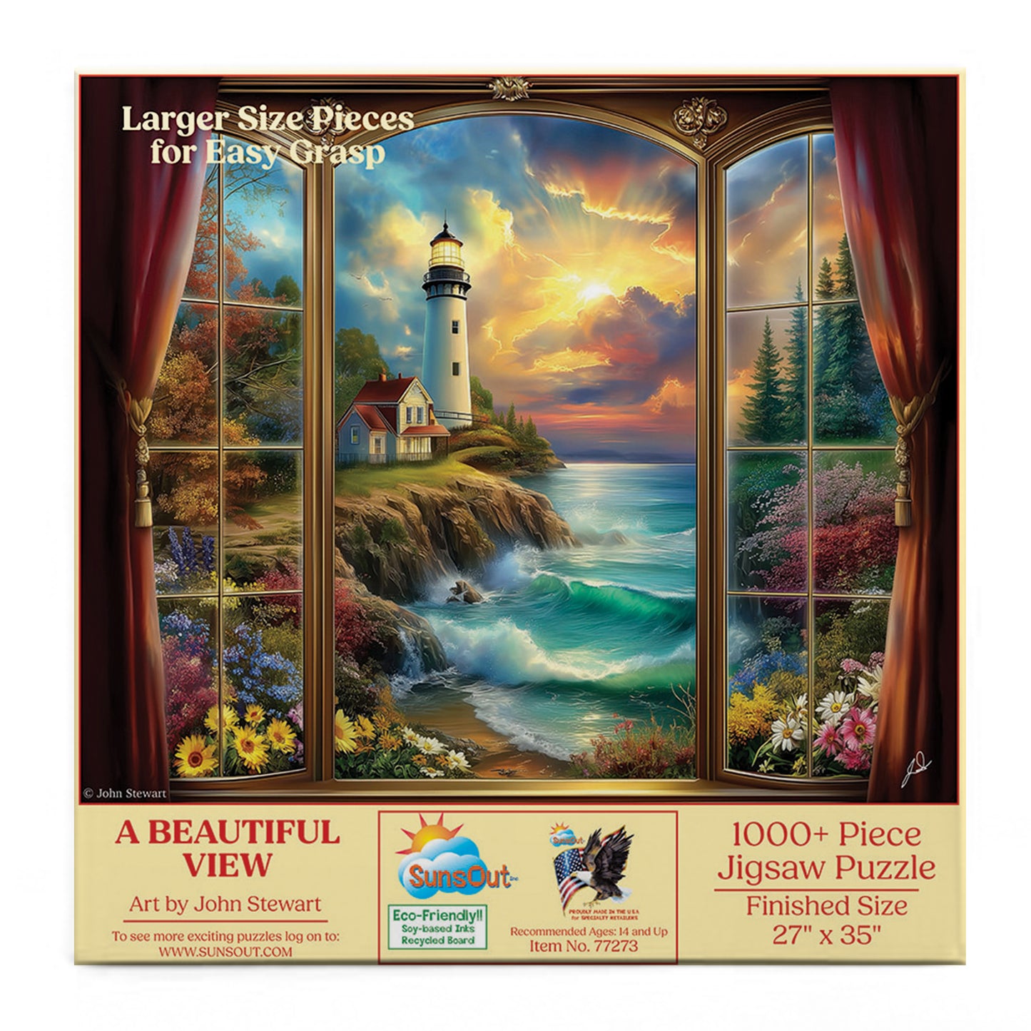 A Beautiful View 1000 pc Large Pieces Jigsaw Puzzle 77273